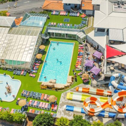 vue drone espace aquatique pirons