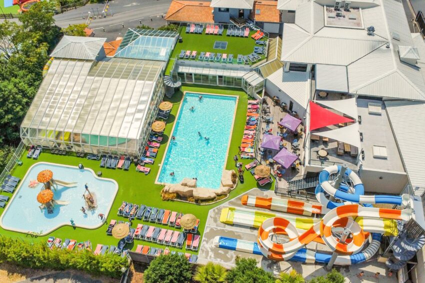 vue drone espace aquatique pirons