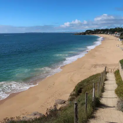 Pornichet en Loire-Atlantique, panorama sur la plage Sainte-Marguerite (France)